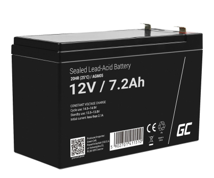 Akumulator AGM Green Cell Akumulator AGM  12V 7.2Ah